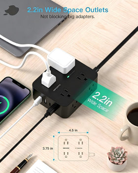 HANYCONY on a workspace charging multiple devices for clutter-free productivity