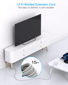 HANYCONY mounted under desk for tidy cable management and secure placement