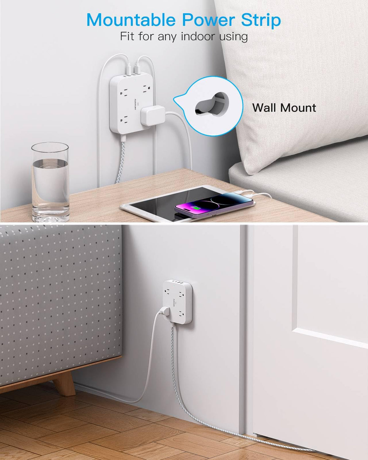 HANYCONY surge protection highlighting 900 joules safeguard