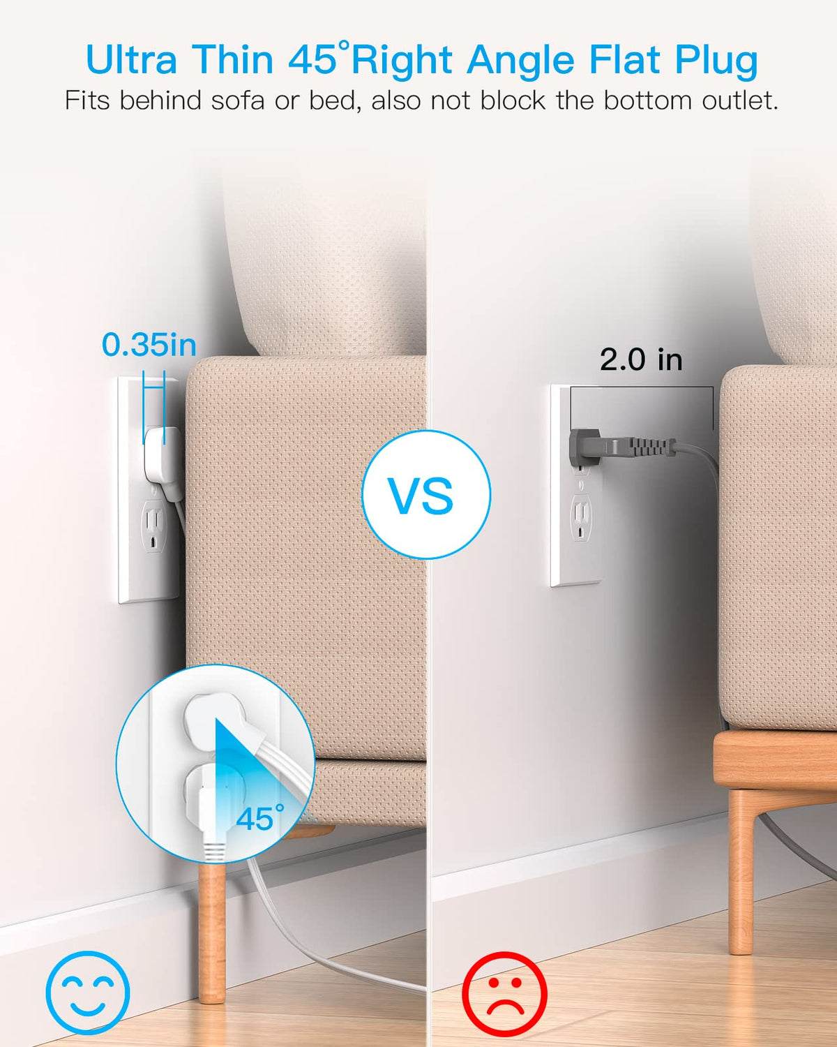 HANYCONY close-up of USB-A and USB-C ports, fast compatible charging