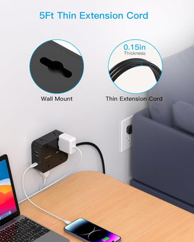 HANYCONY wall-mount design helps organize a dorm workspace