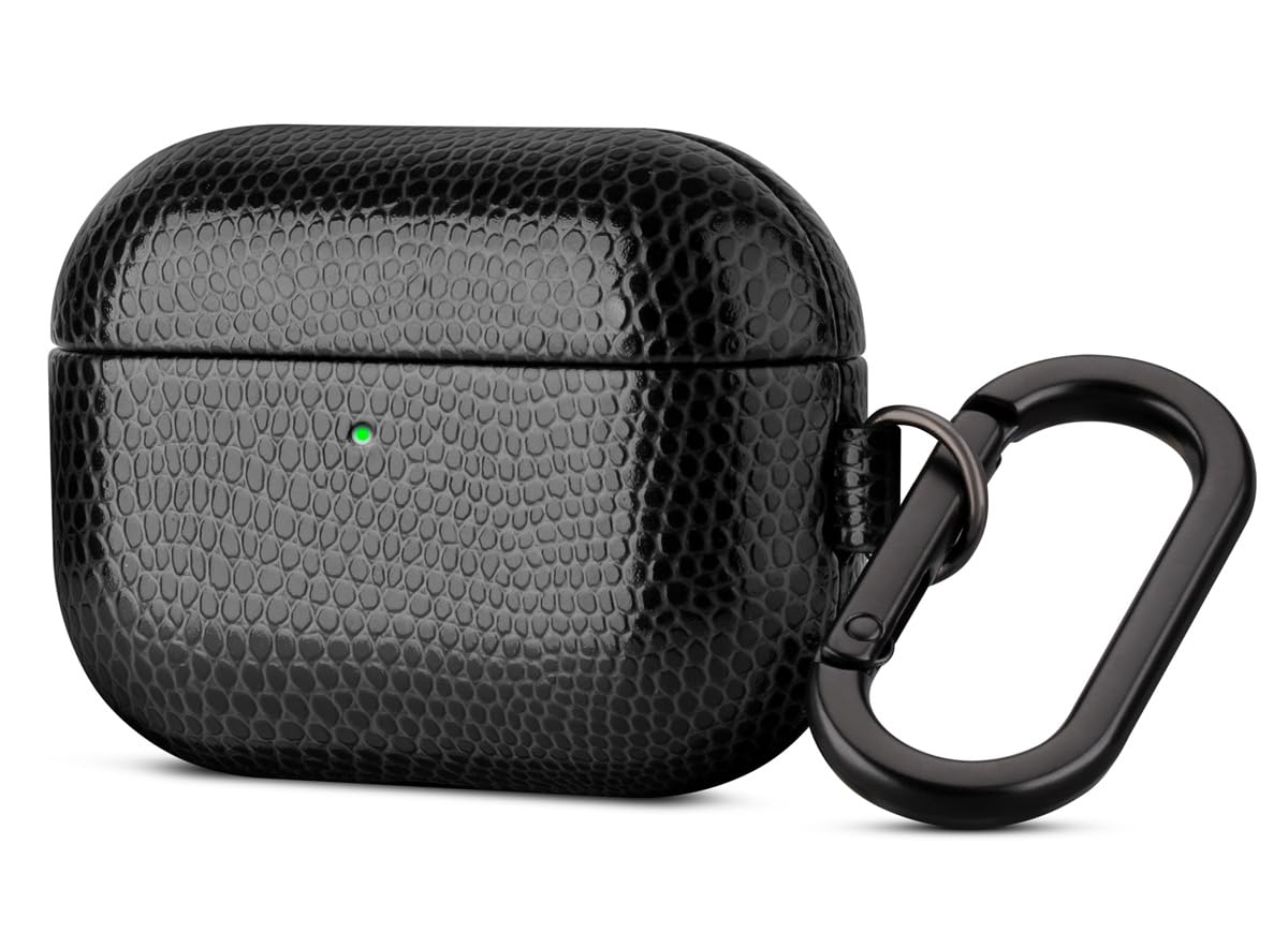 HAOBOBRO AirPods Pro 3 case with carabiner for portability and secure attachment.