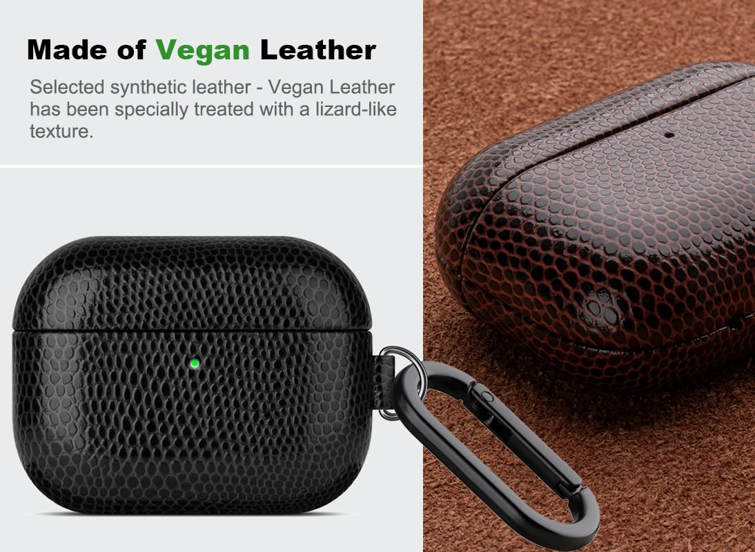 HAOBOBRO AirPods Pro 3 case with lizard texture, enhanced grip and style.