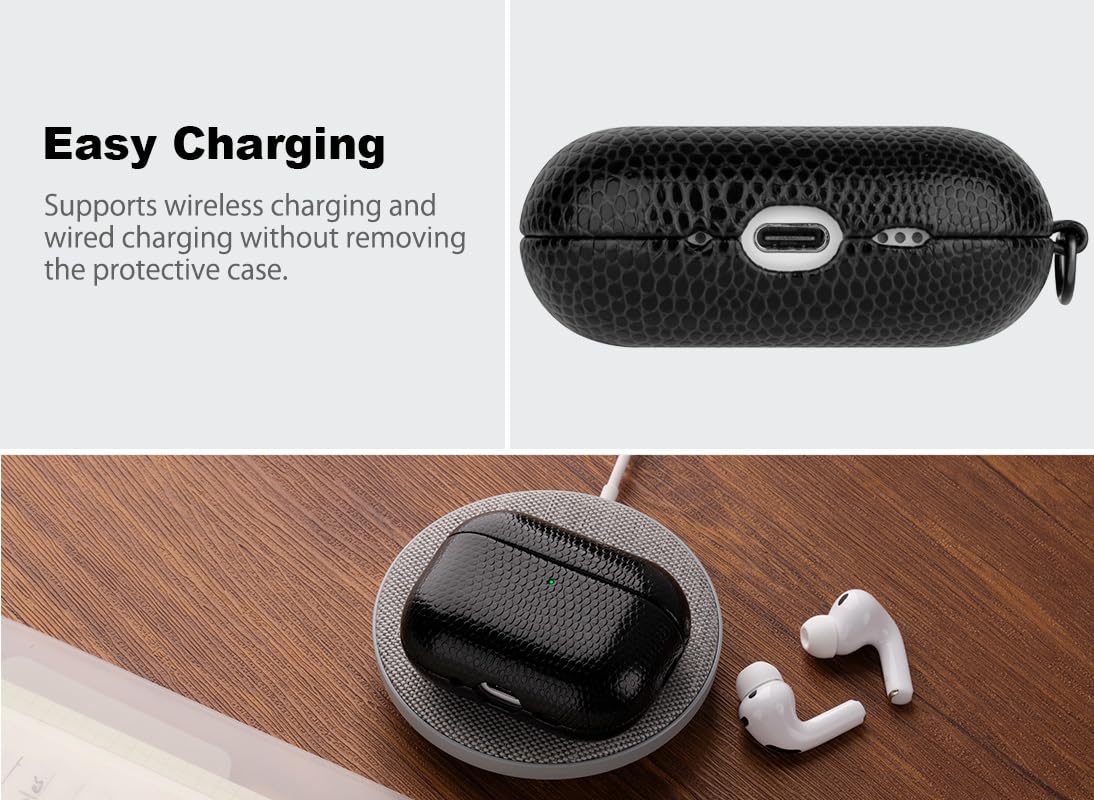 Soft microfiber lining cushions AirPods Pro 3 inside the case.