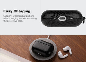 Soft microfiber lining cushions AirPods Pro 3 inside the case.