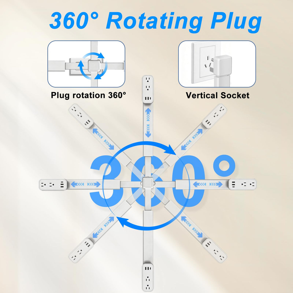 haodsso AC outlets detail showing two sockets for lamps and appliances