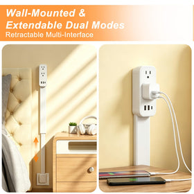 haodsso mounted on nightstand in bedroom offering accessible bedside power