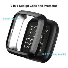 Haojavo Versa 2 bumper case highlighting slim, scratch-resistant protection.