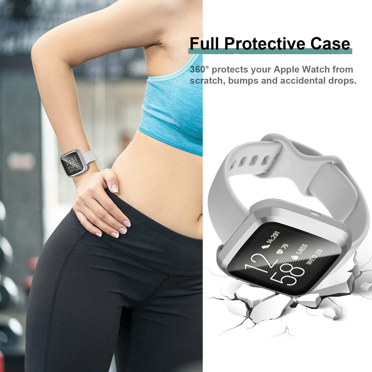 Haojavo Versa 2 case with precise cutouts for easy control access.