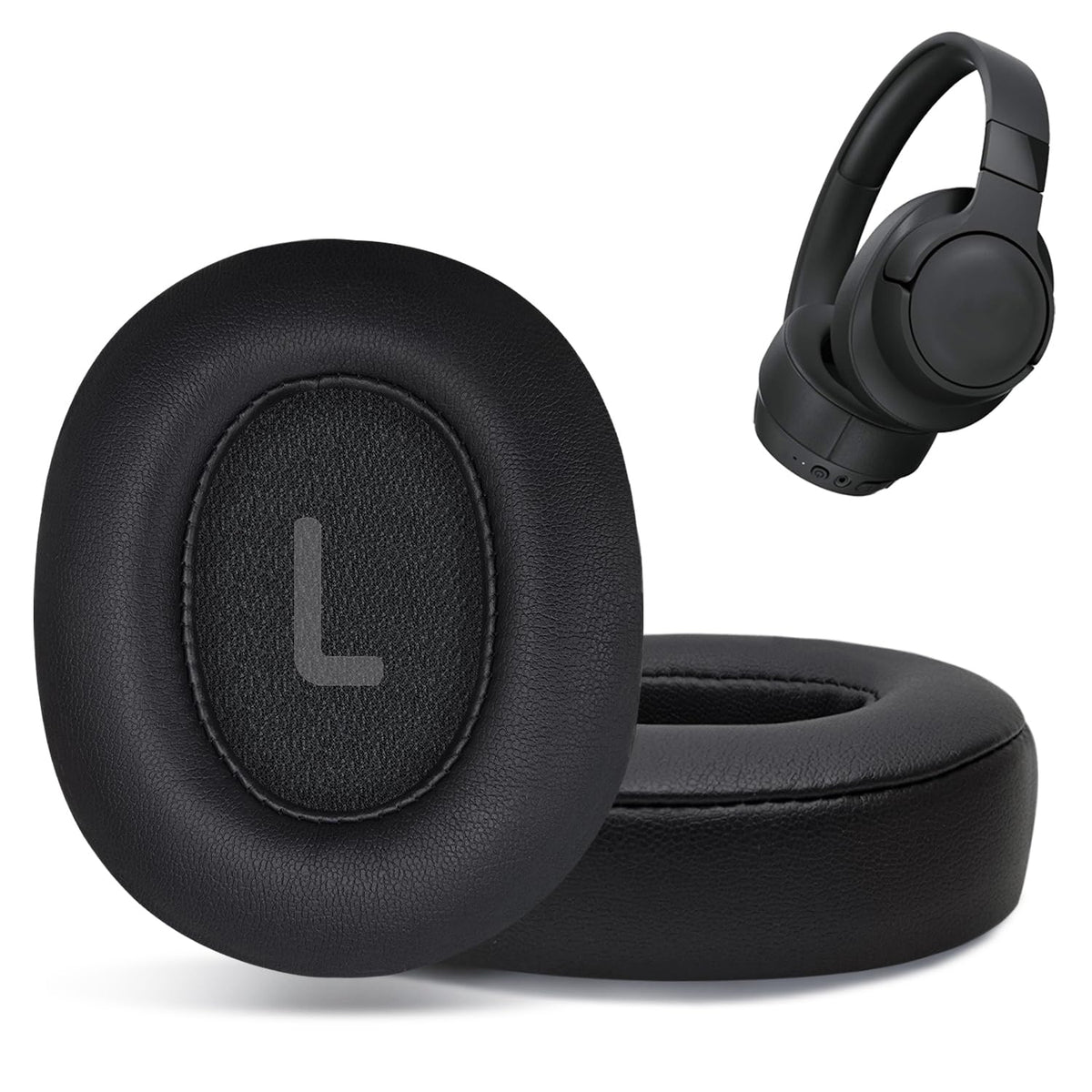 HAOMUK front view of replacement ear pads showing new look and restored comfort