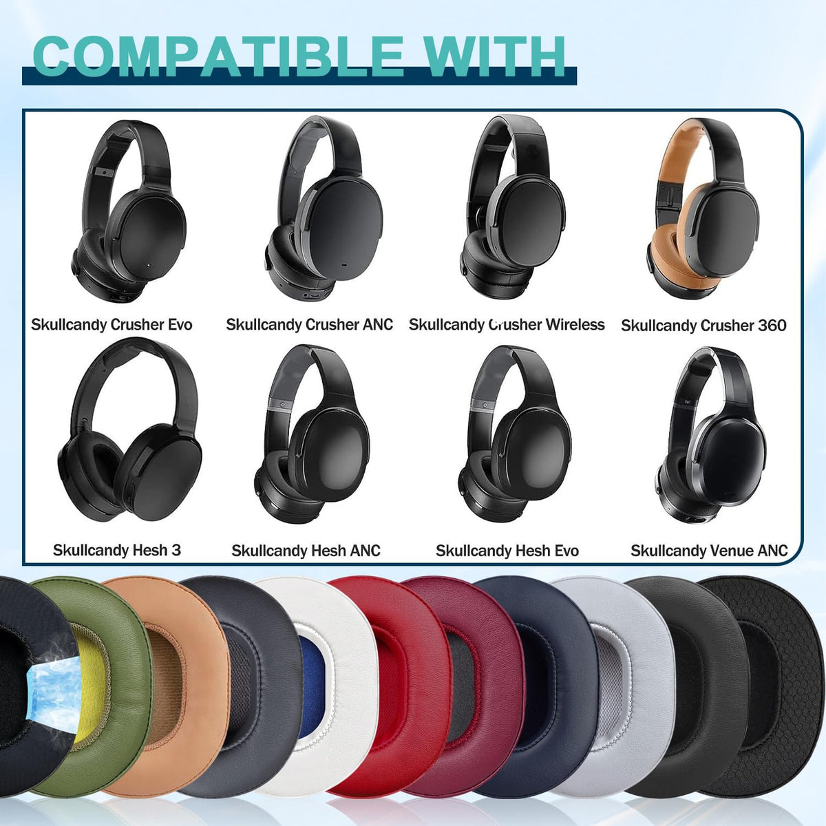 HAOMUK tool-free installation ear pads install quickly without tools