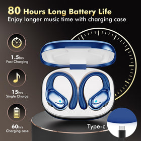 HAOYUYAN BX17 charging case with LED power display, shows battery status fast