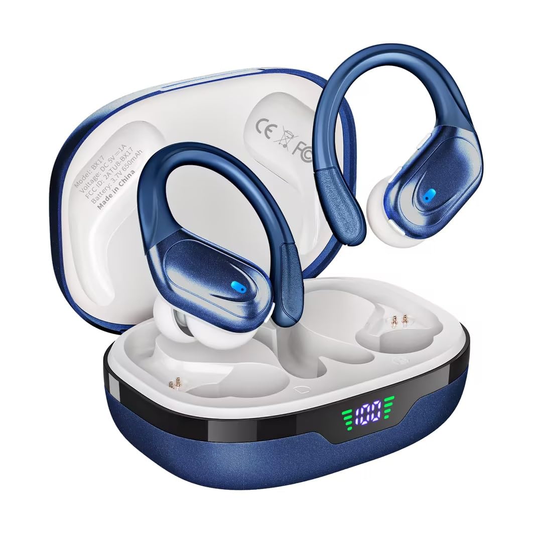 HAOYUYAN BX17 front packaging showing earbuds and case, highlights reliability