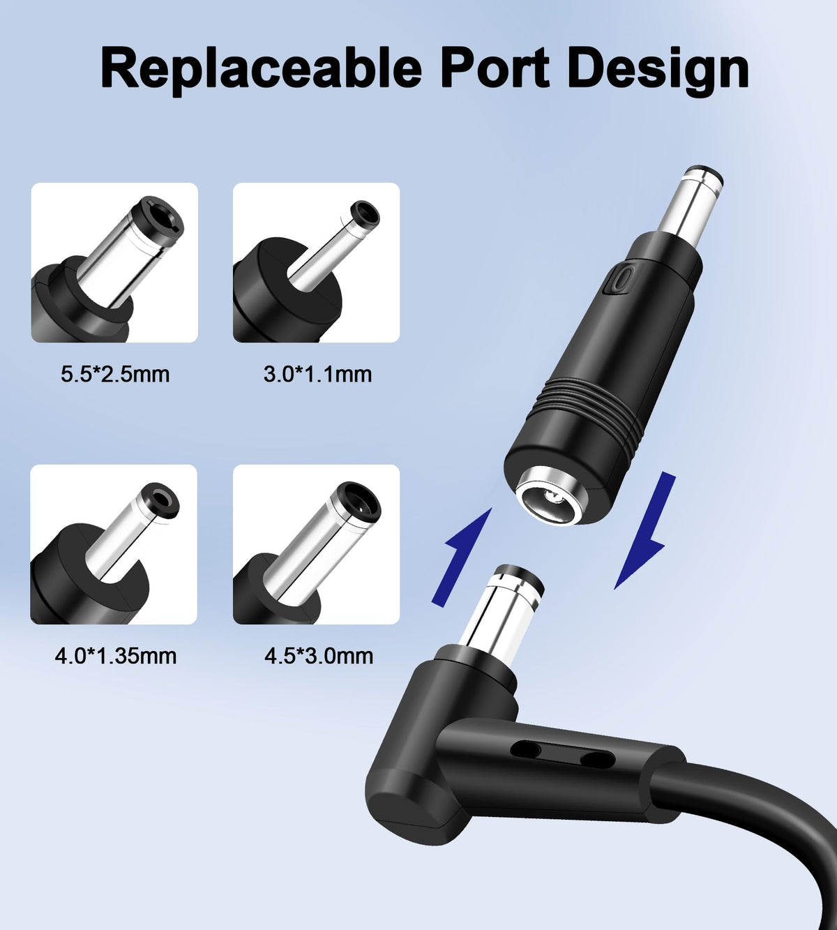 HAPIGD close-up of DC plug demonstrating secure connection benefit