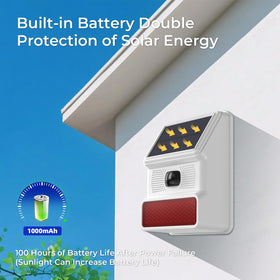 Hapippofa solar driveway alarm 120dB siren demonstrates strong outdoor alert.