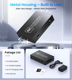 Happfeel 4K HDMI Splitter conference use for professional presentations