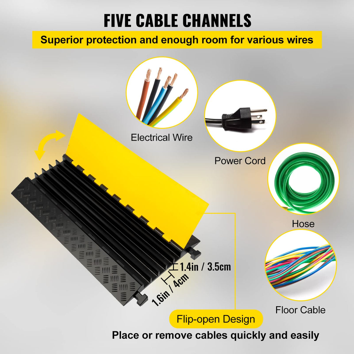Happybuy interior shot with cables in channels demonstrating organized protection