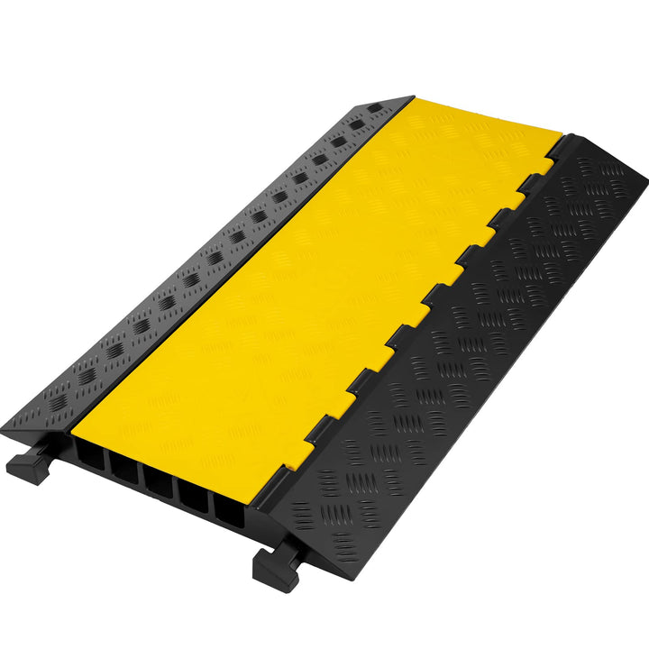 Happybuy front view of ramp showing five channels and visibility benefit
