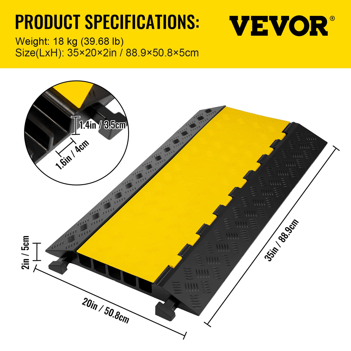 Happybuy side profile next to ruler showing 2-inch height for low clearance