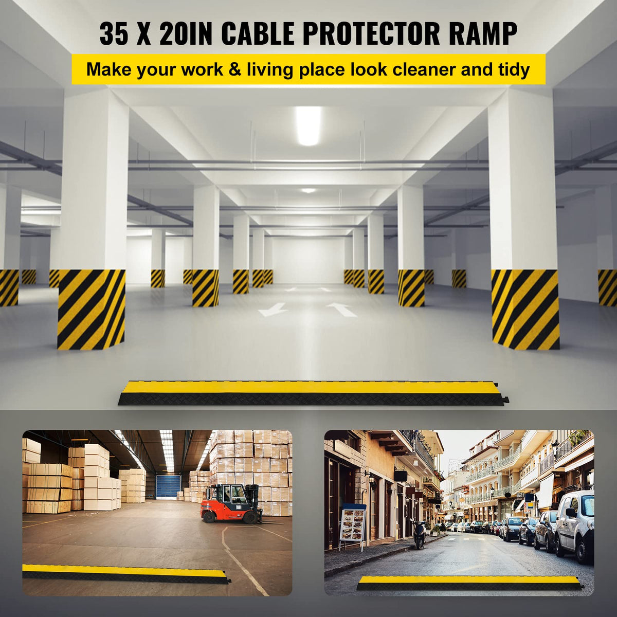 Happybuy flip-open PVC cover close-up for quick cable access and convenience
