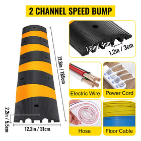 Happybuy VEVOR heavy-duty ramp shows reflective edges for night visibility.