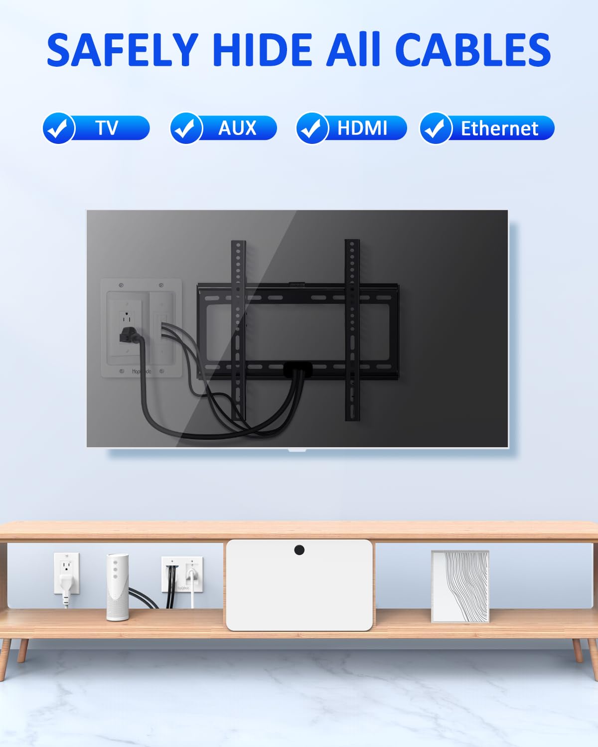 HAPYTHDA in-wall box side profile demonstrating low-profile fit
