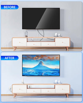HAPYTHDA recessed dual outlet detail allowing flush TV mounting
