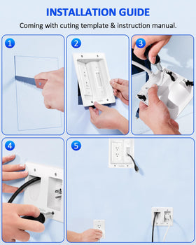HAPYTHDA wall-mounted TV with hidden cables for clean living-room look