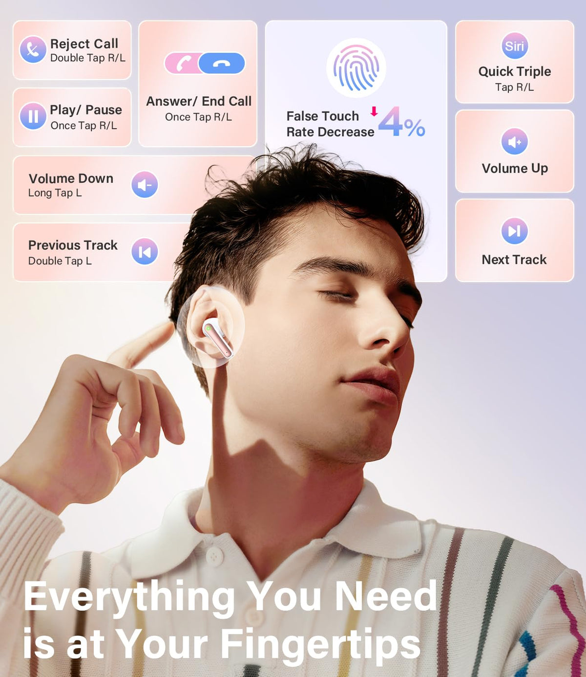 Haqquio Bluetooth 5.4 ensures ultra-low latency and stable connections.