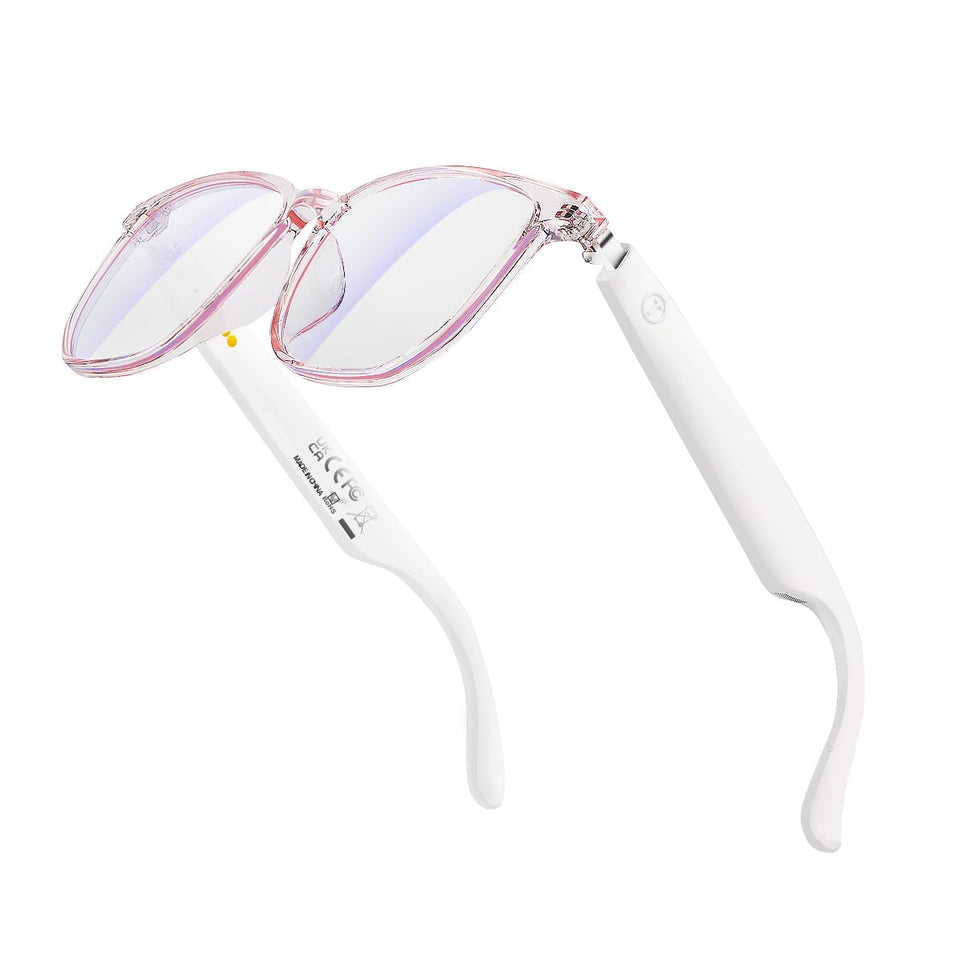 Harlafou Bluetooth Audio Smart Glasses front view showing sleek frame design and wearability