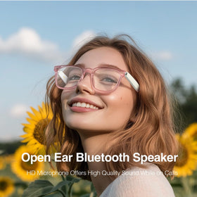 Harlafou open-ear speaker close-up highlighting hands-free music and calls
