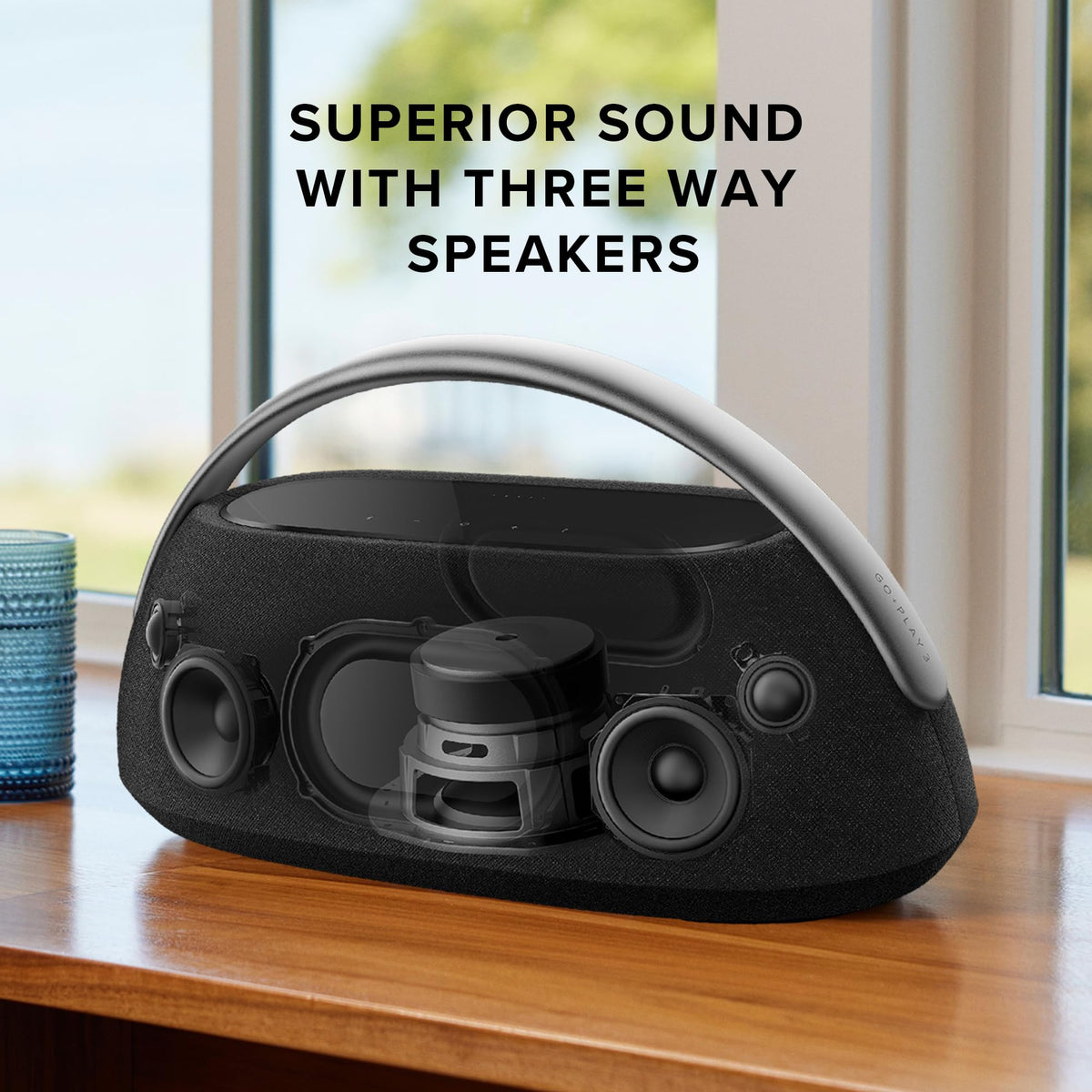Go + Play 3 down-firing subwoofer delivers deep bass