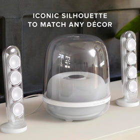 Ripple surface on speaker covers adds a premium, tactile vibe.