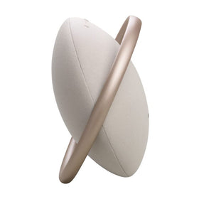 Harman Kardon Onyx Studio 8 beige handle and base optimize portability.