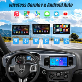 Hasenda Dodge Charger navigation map screen for easy route planning on the go.