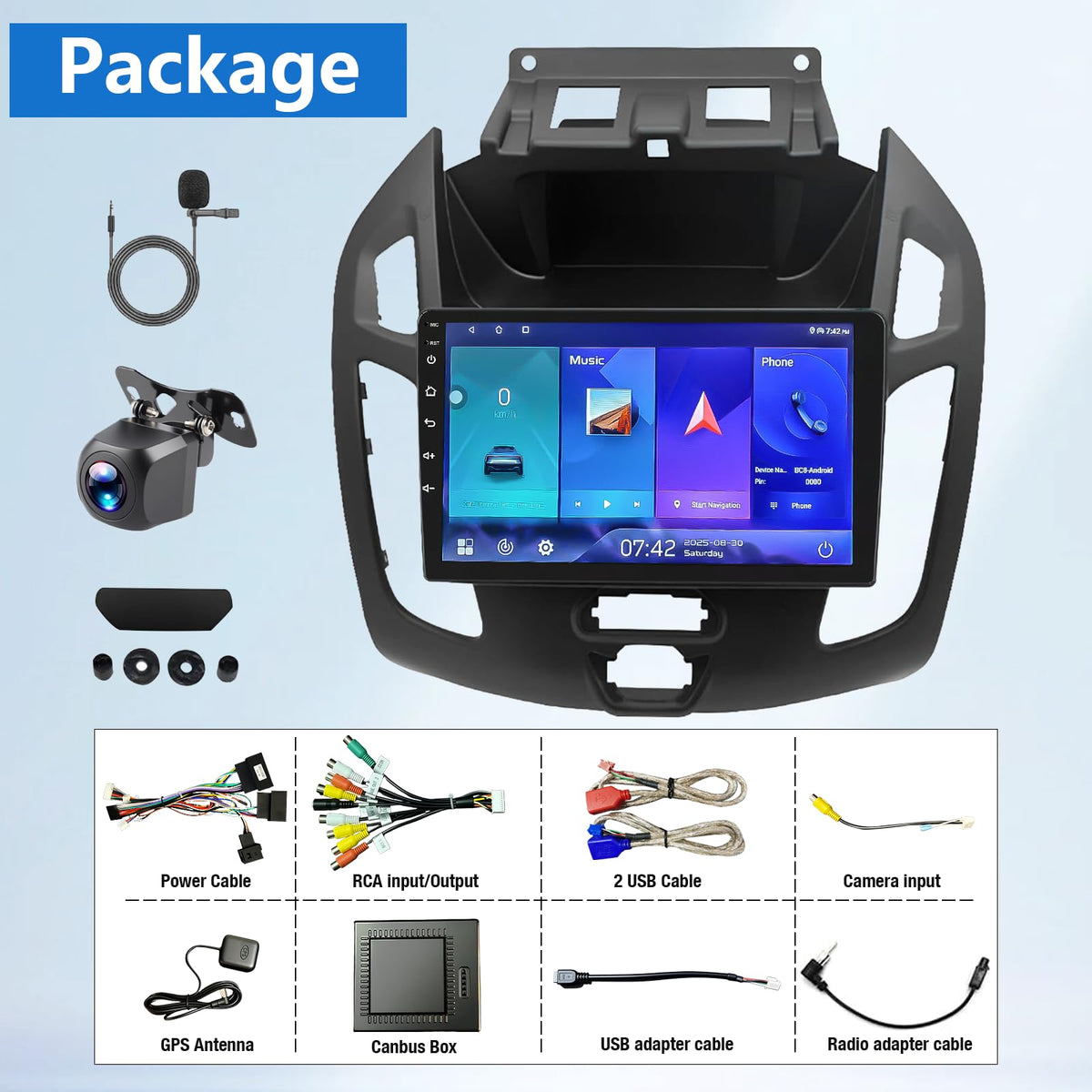 Hasenda wiring harness and installation guide included in package