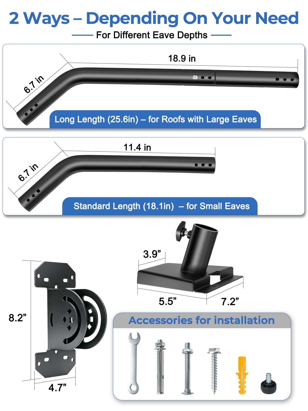 Haturi reversible pole detail demonstrating extendable sections for flexible fit benefit