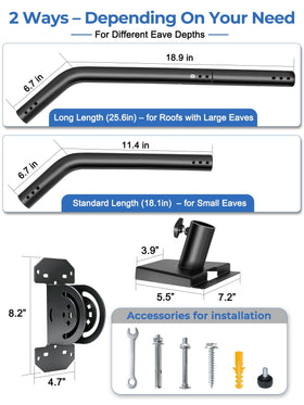 Haturi reversible pole detail demonstrating extendable sections for flexible fit benefit