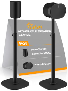 Haturi speaker stands pair for Era setup, delivering a sleek integrated look.