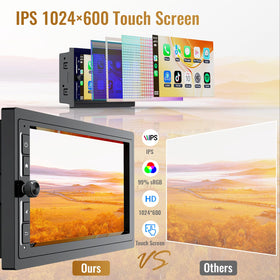 Haudio 1080p backup camera input for clear parking guidance.