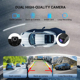 Haudio 1080p rear camera with night vision for safer parking and reversing.