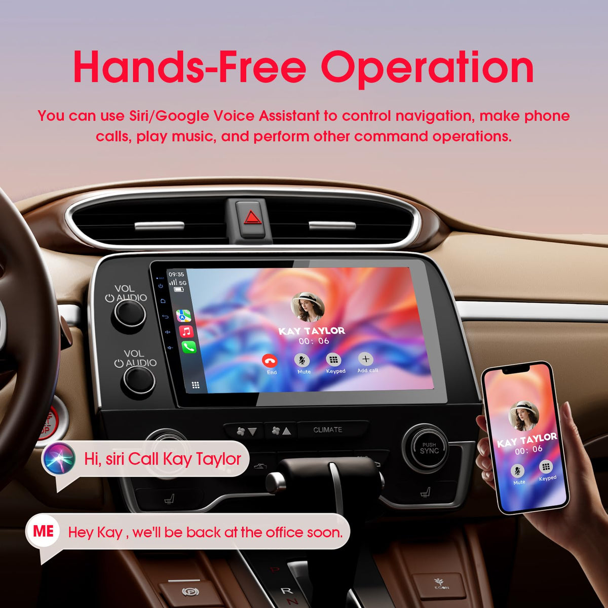 Haudio 1280x720p touchscreen display delivers crisp, responsive interaction.