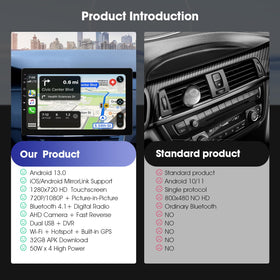 Haudio 32GB storage CarPlay supports offline maps and apps for on-the-go use.