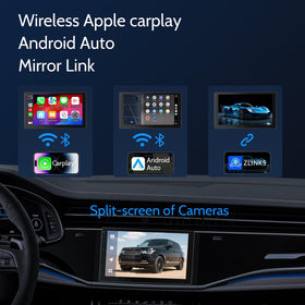 Haudio Android Auto mirror link on the big screen for maps and music.