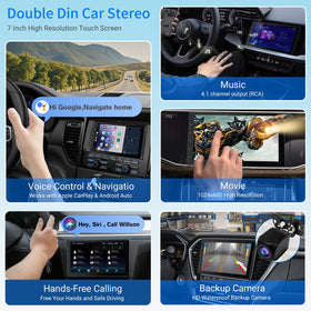 Haudio installation accessories included for easier setup in most vehicles