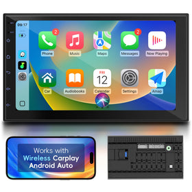 Haudio 7-inch double din front dash setup for enhanced in-car infotainment.