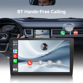 Haudio 9-inch double din HD touch screen for crisp visuals and responsive controls.