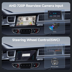 Haudio 9-inch double din voice assistant enabling hands-free commands.