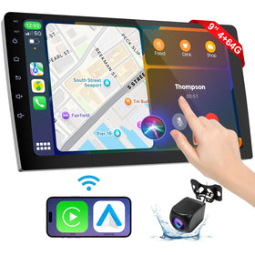 Haudio dashboard mount view displaying the CarPlay screen in a vehicle