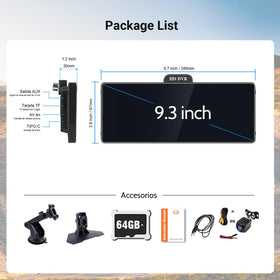 Haudio all-in-one car stereo with dash cam and backup camera.